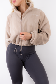 Intensed cropattu fleece, beige