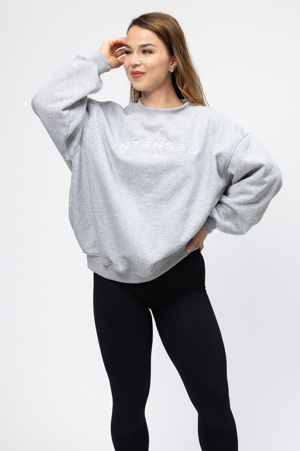 Intensed Lounge Oversize Collegepaita, Harmaa
