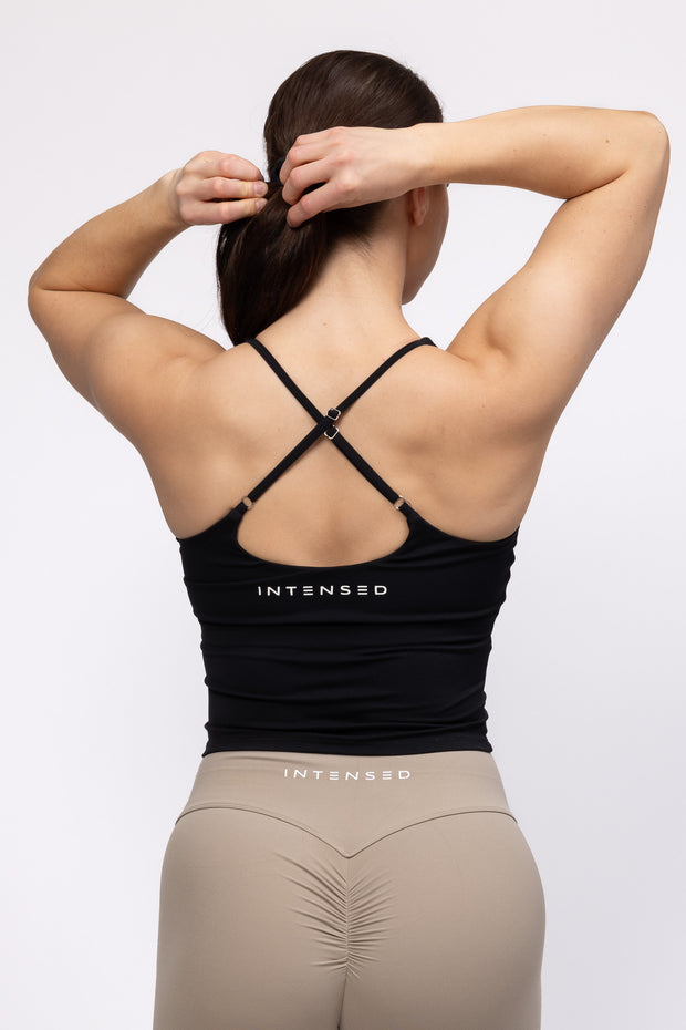 Intensed Classic Cross-back Urheilutoppi, musta