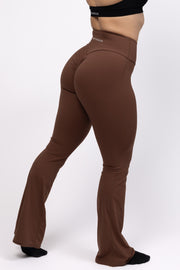 Intensed Flared Scrunch Leggingsit, ruskea