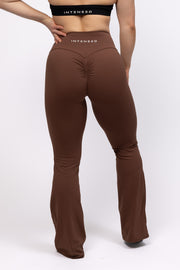 Intensed Flared Scrunch Leggingsit, ruskea