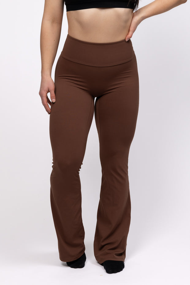 Intensed Flared Scrunch Leggingsit, ruskea