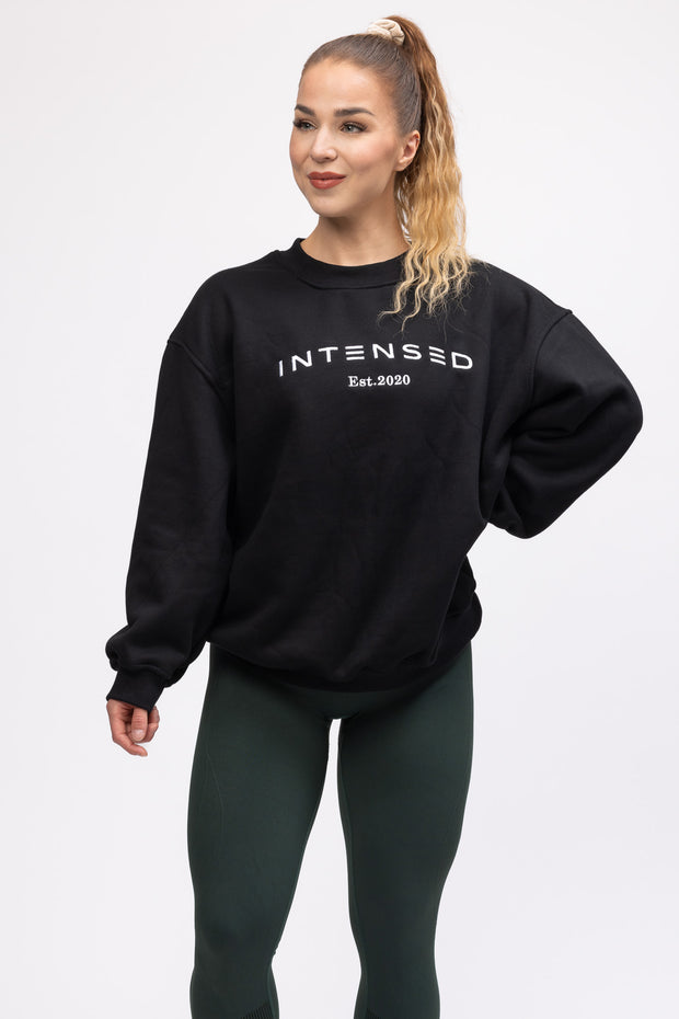 Intensed Lounge Oversize Collegepaita, Musta