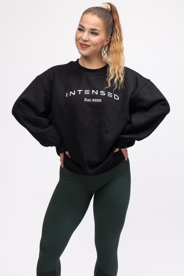 Intensed Lounge Oversize Collegepaita, Musta